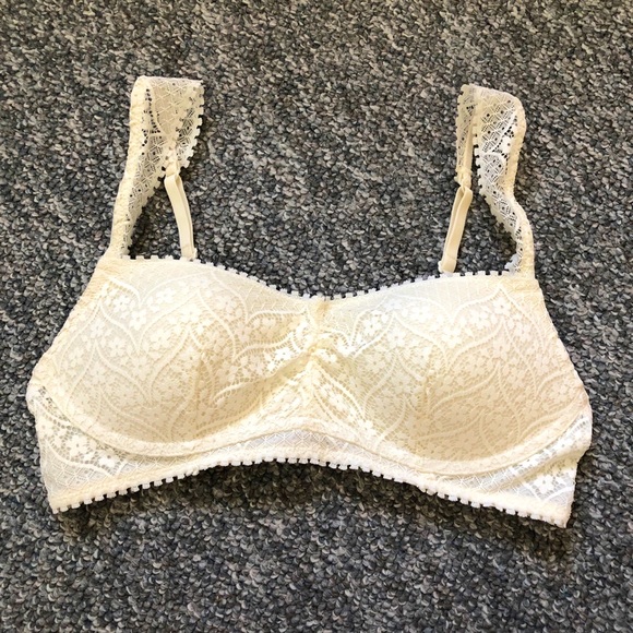 off white lace bralette